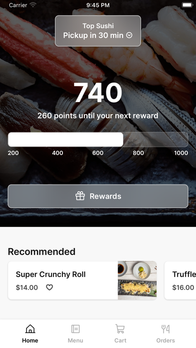 Top Sushi iPhone screenshot 1 - Food & Drink app