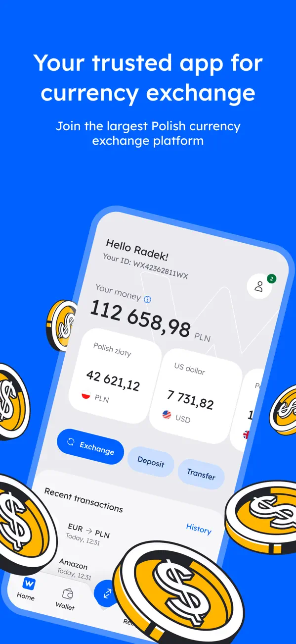 Screenshot #1 pour Walutomat Currency Exchange
