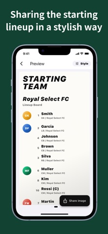 Soccer Lineup: Starting XI screenshot