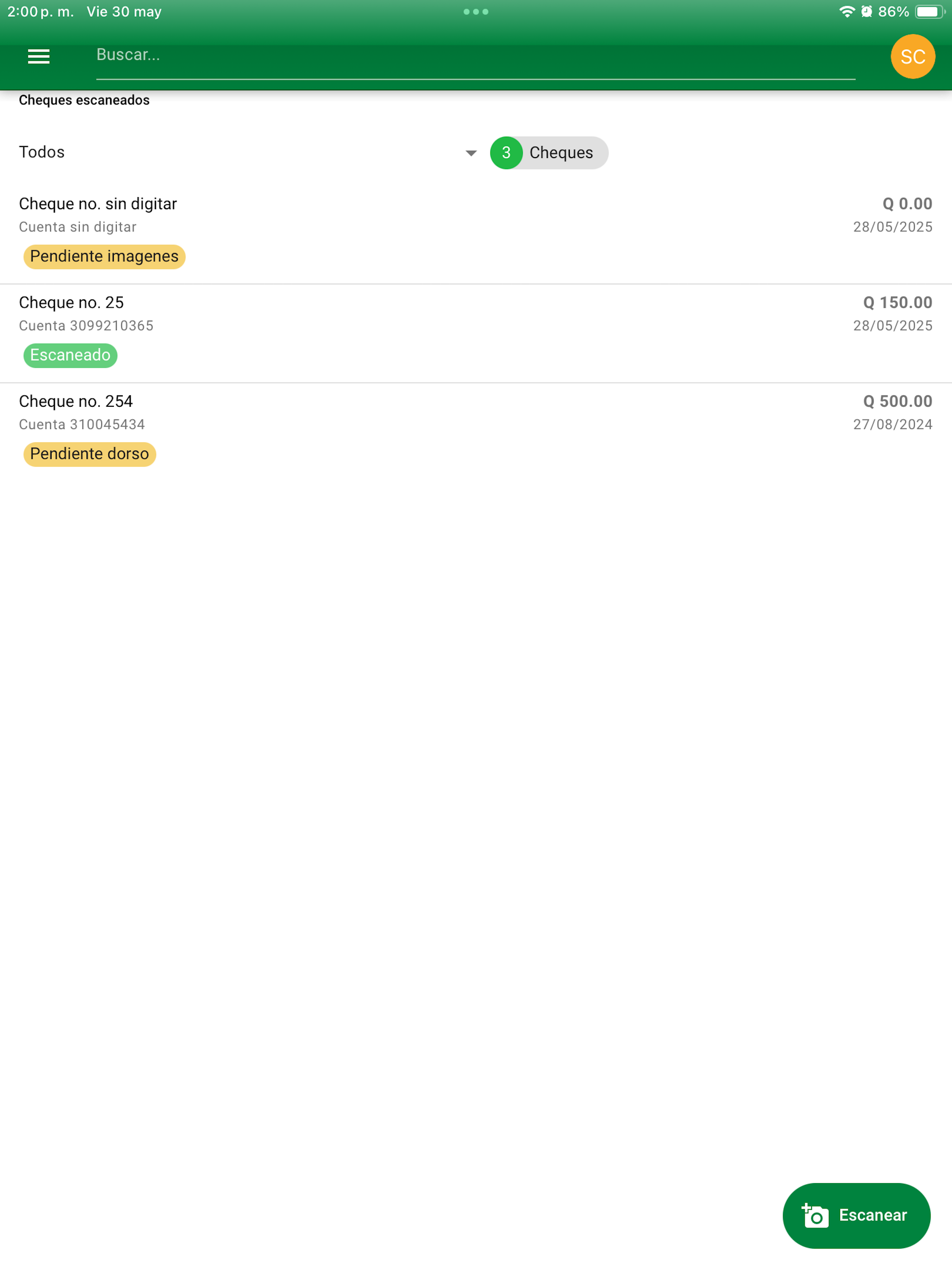 Cheques - Caja Banrural screenshot 12