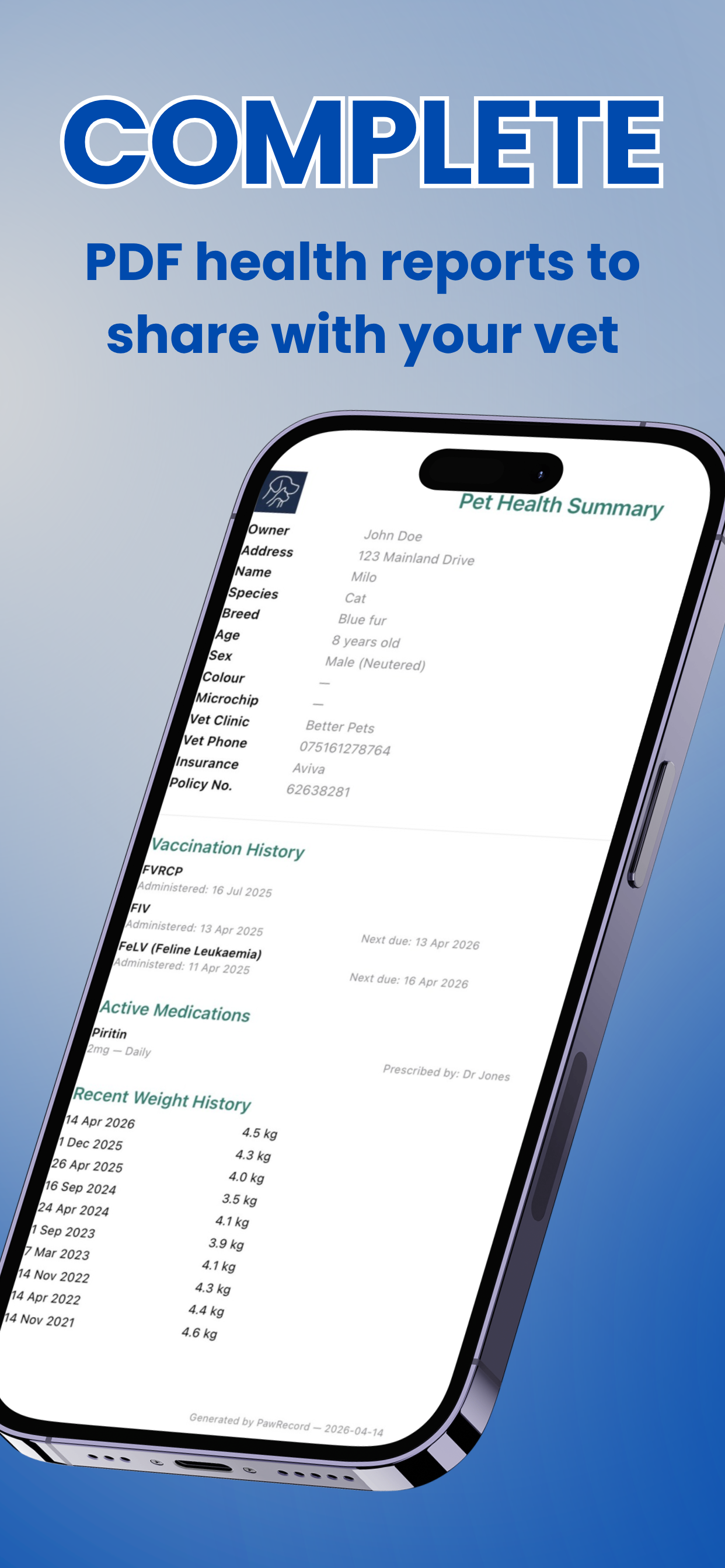 PawRecord: Pet Health Tracker screenshot 7