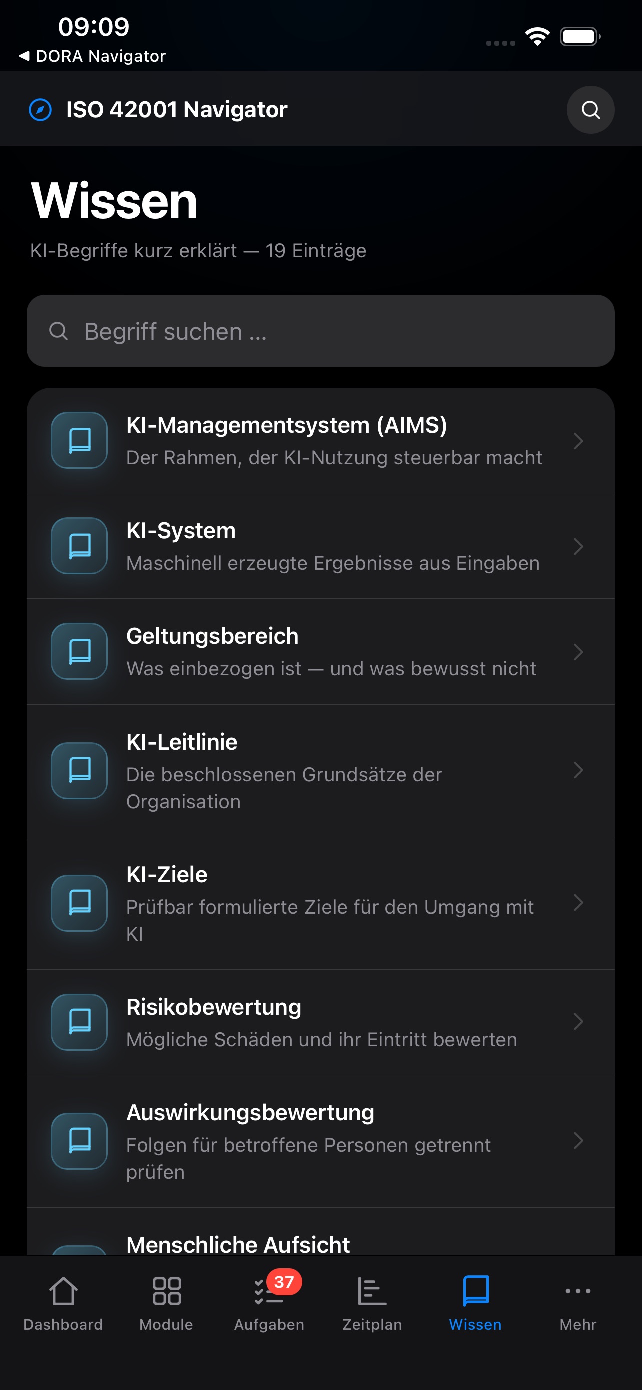 Screenshot 2 of ISO 42001 Navigator