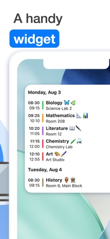 Weeklie: Class Timetable iPhone screenshot