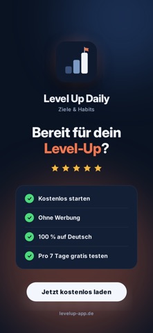 Level Up Daily: Ziele & Habits iPhone screenshot