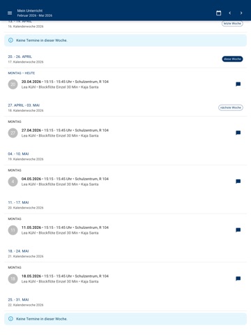 Musikschule LE iPad screenshot