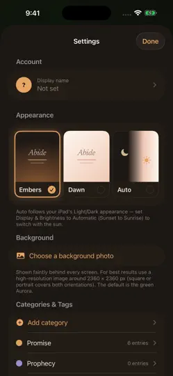 Capture d'écran de Abide Soap Journal sur iPhone 3