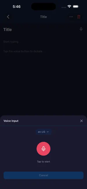 Voice Writer - Secure Notes screenshot 1