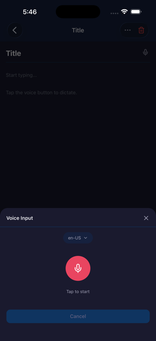 Voice Writer - Secure Notes Screenshot 1 of 5