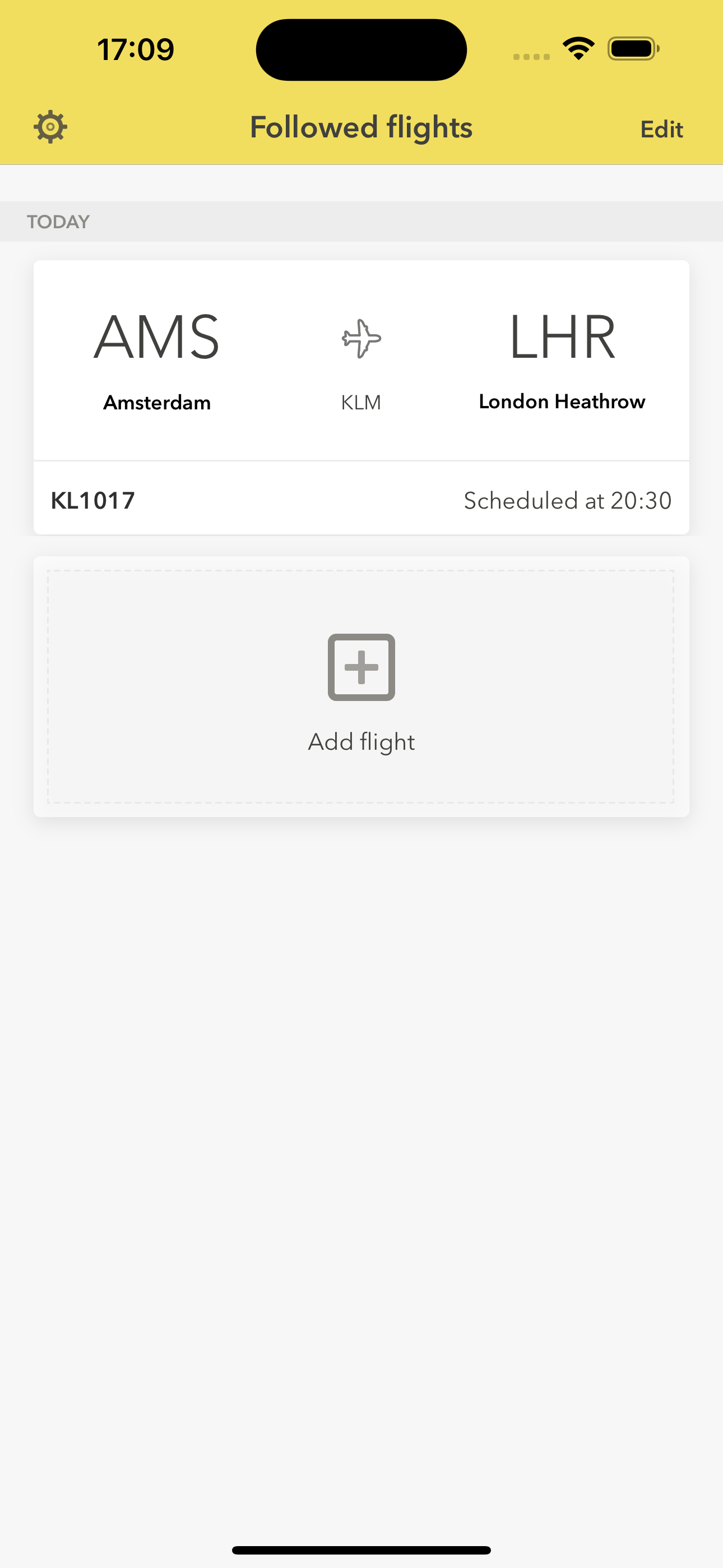 Schiphol - Live flight info