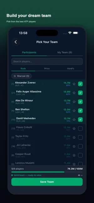 Tennis Fantasy: ATP Manager screenshot 3