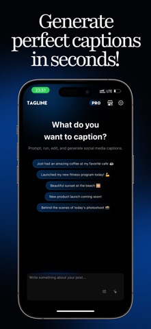 Tagline - Socmed Caption Maker screenshot