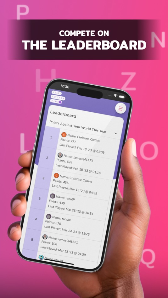 #7. Last Letter First: Word Game (iOS) By: James Morgenstein