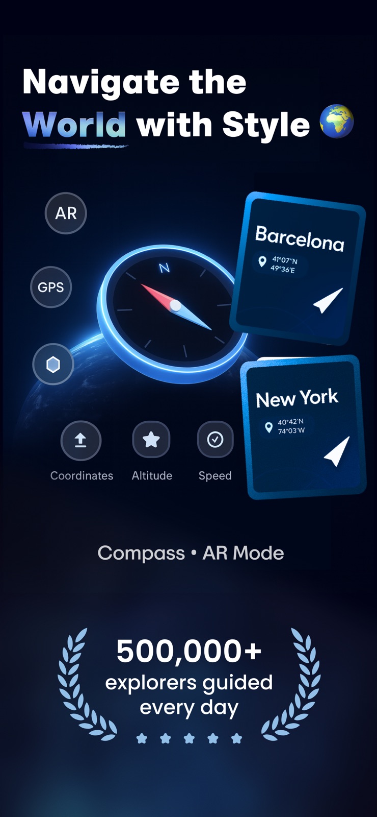 Digital Compass GPS Navigator iphone screenshot 1