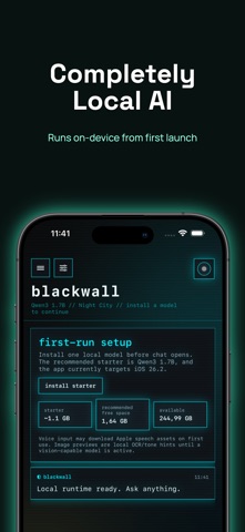 Blackwall: Offline AI Chat screenshot
