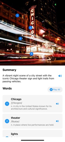PhotoSpeak: AI Photo Learning iPhone screenshot