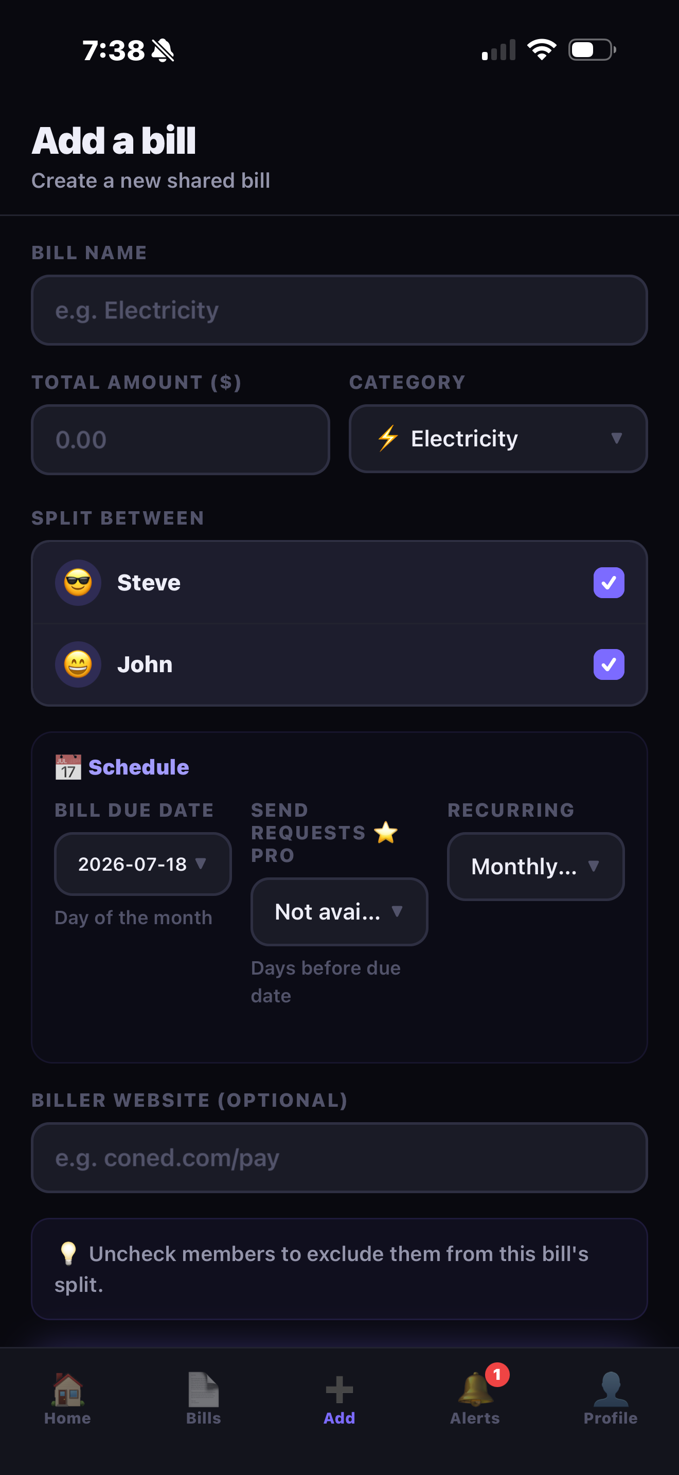 SplitHome: Roommate Bill Split screenshot 5