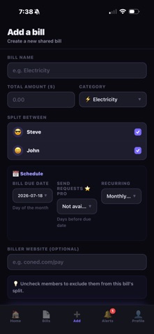 SplitHome: Roommate Bill Split Screenshot 5 of 8