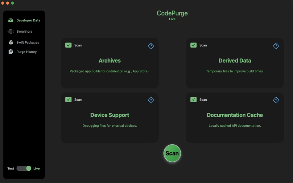 #1. CodePurge (macOS) 由: Nikolai Nobadi