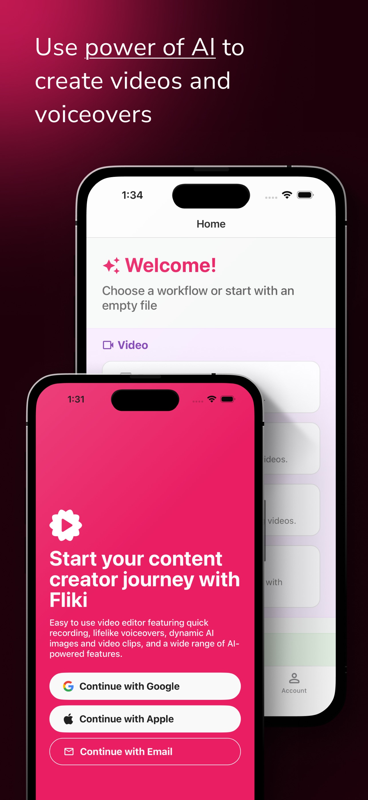 Screenshot 1 of Fliki - AI Video Editor