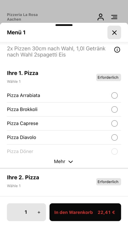 Pizzeria La Rosa Aachen screenshot-3