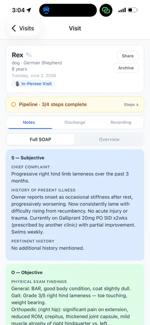 VetScribe screenshot 2