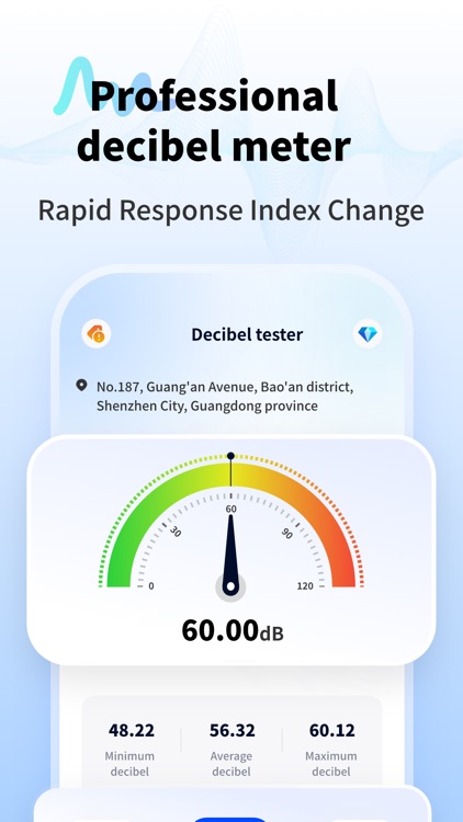 Decibel meter noise detector