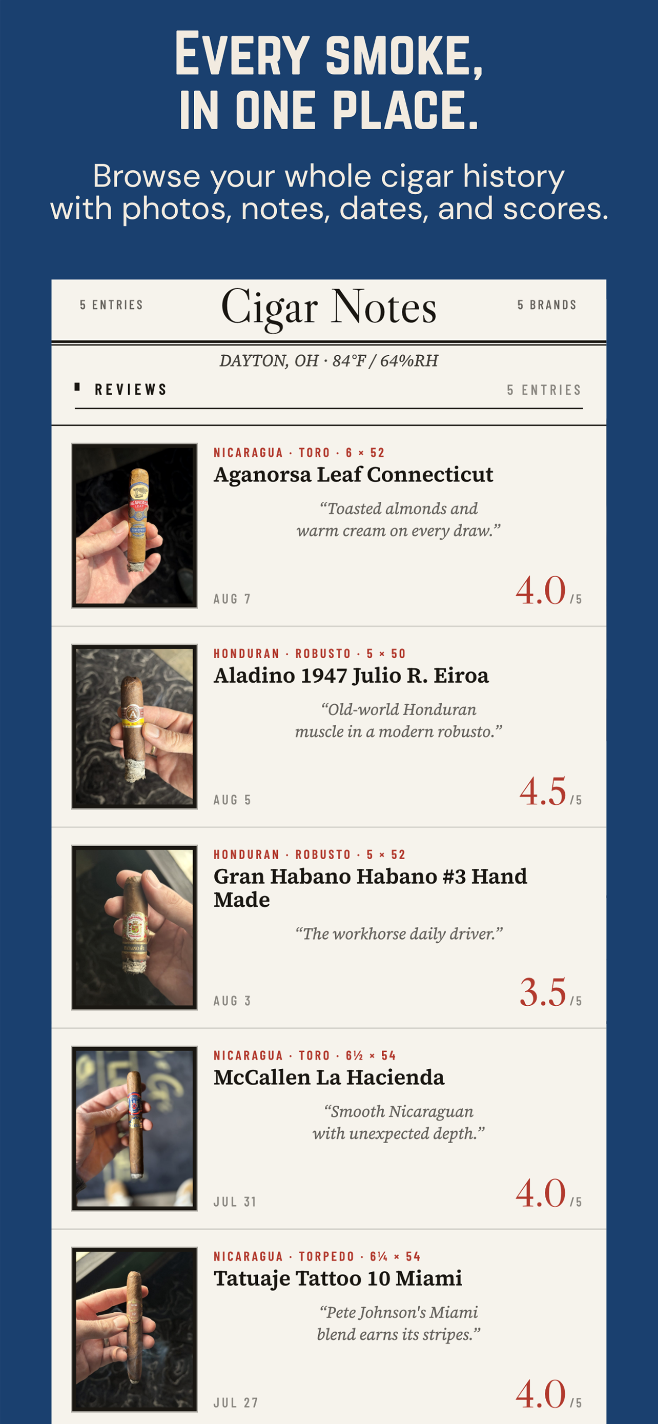 Cigar Notes - Journal screenshot 4