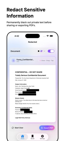 Redacted – Blackout PDFs iPhone screenshot