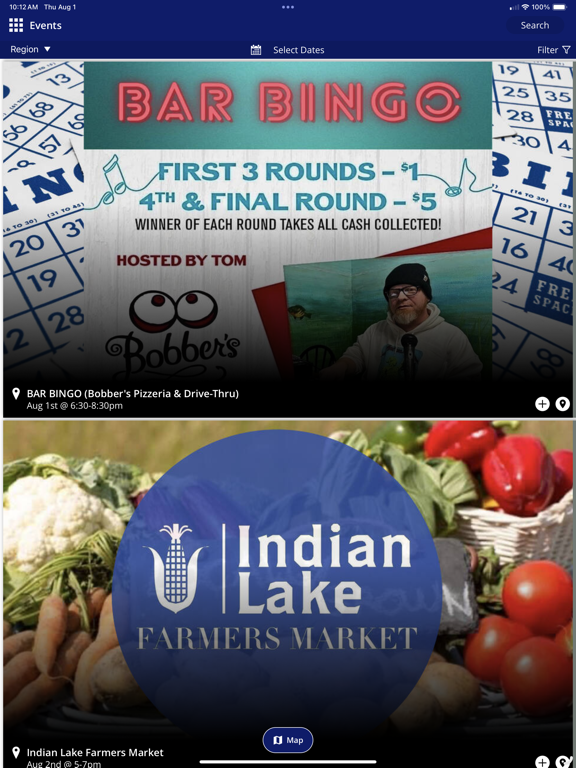 Indian Lake iPad screenshot 6 - Travel app