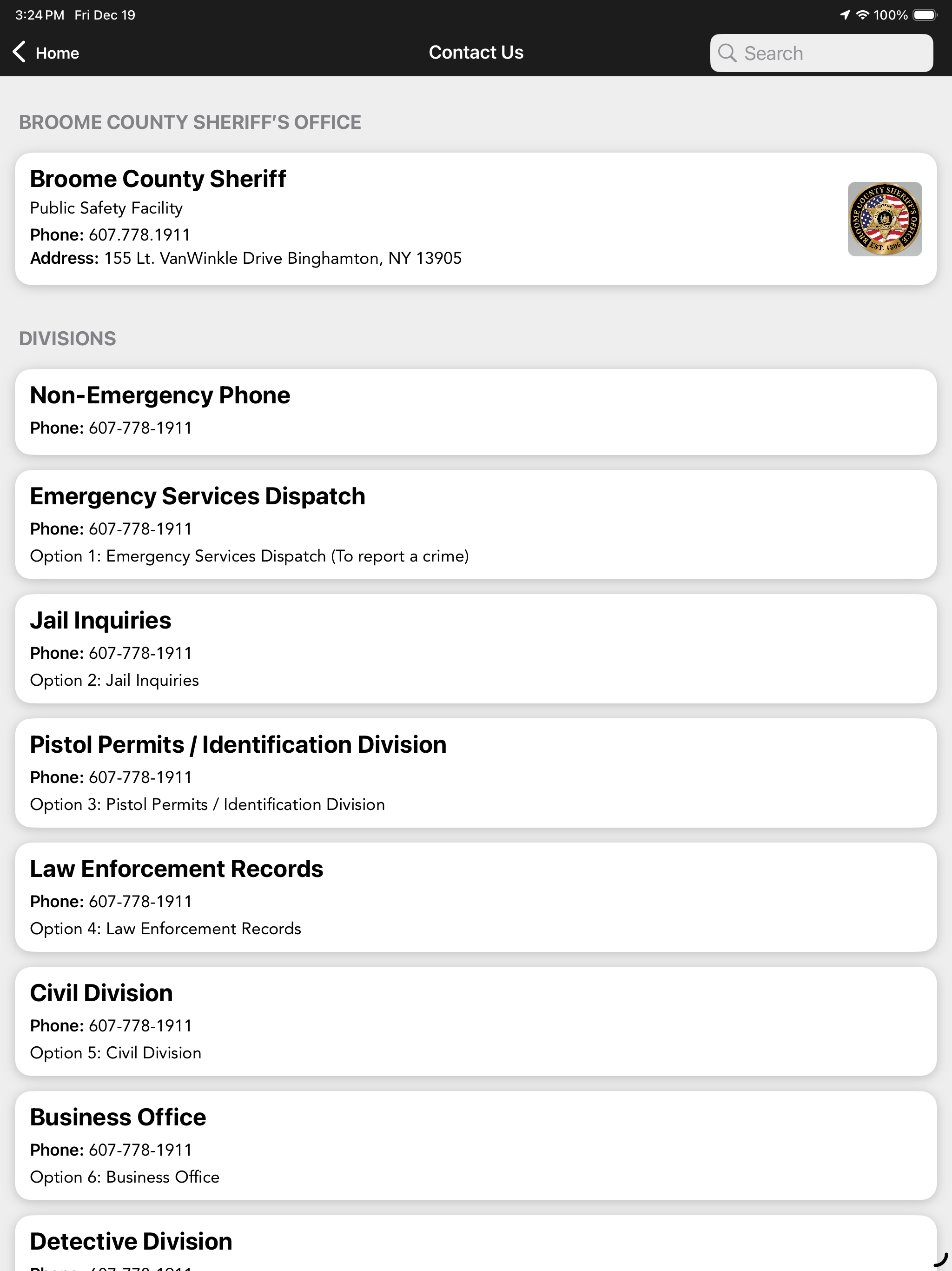 Broome County Sheriff