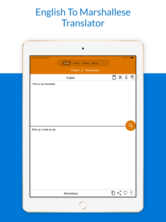 English Marshallese Translator iPad screenshot