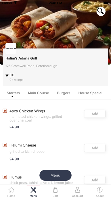 Screenshot 2 of Halim's Adana Grill App
