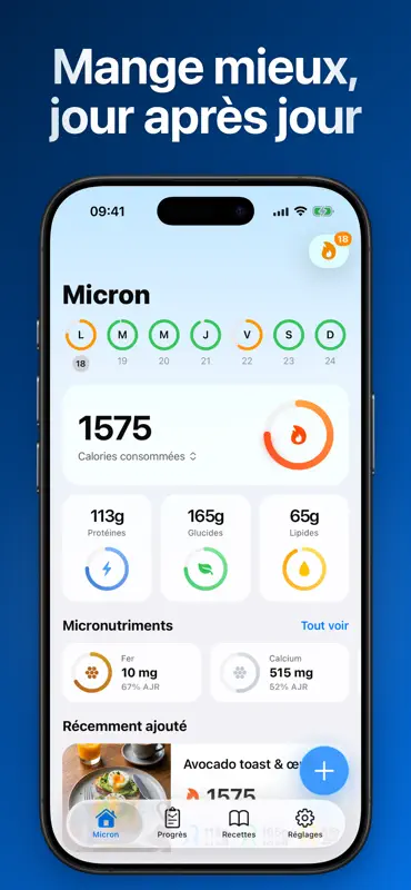 Micron: Compteur de Calories screenshot 1 of 7