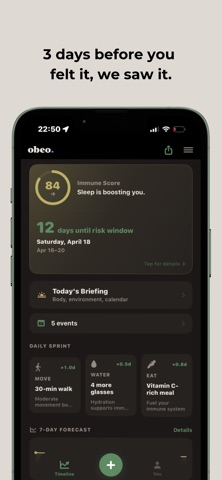 Obeo: Forecast Your Health screenshot