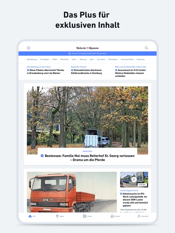 MAZ - Nachrichten und Podcast iPad screenshot 10