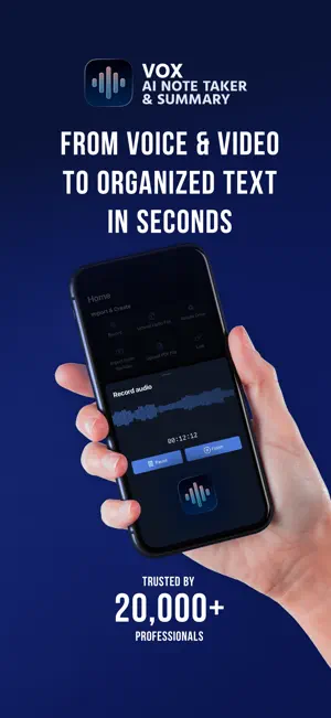 Vox: AI Note Taker & Summary screenshot 1