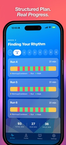 5K Run - Couch to 5K iPhone screenshot