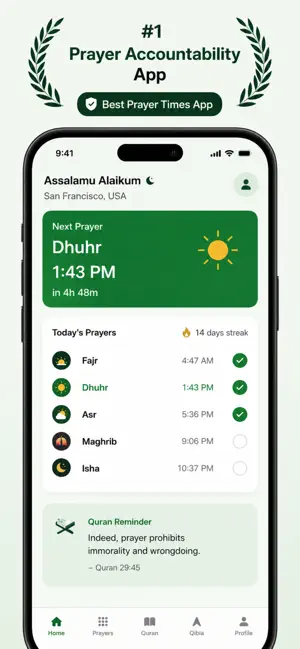 Salah Alarm: Prayer Time Quran screenshot 1