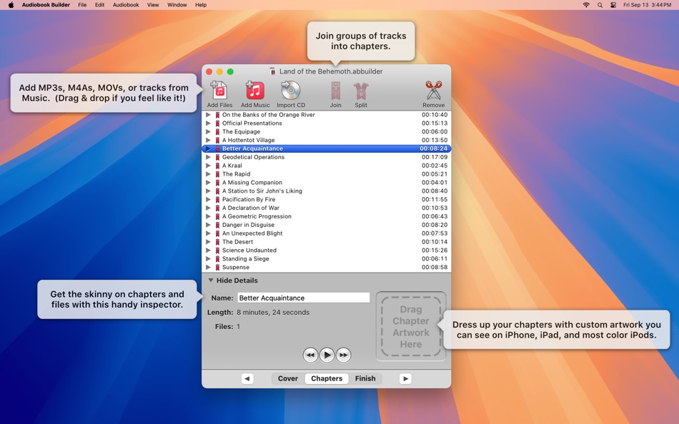 #1. Audiobook Builder 2 (macOS) Ved: Splasm Software, Inc.