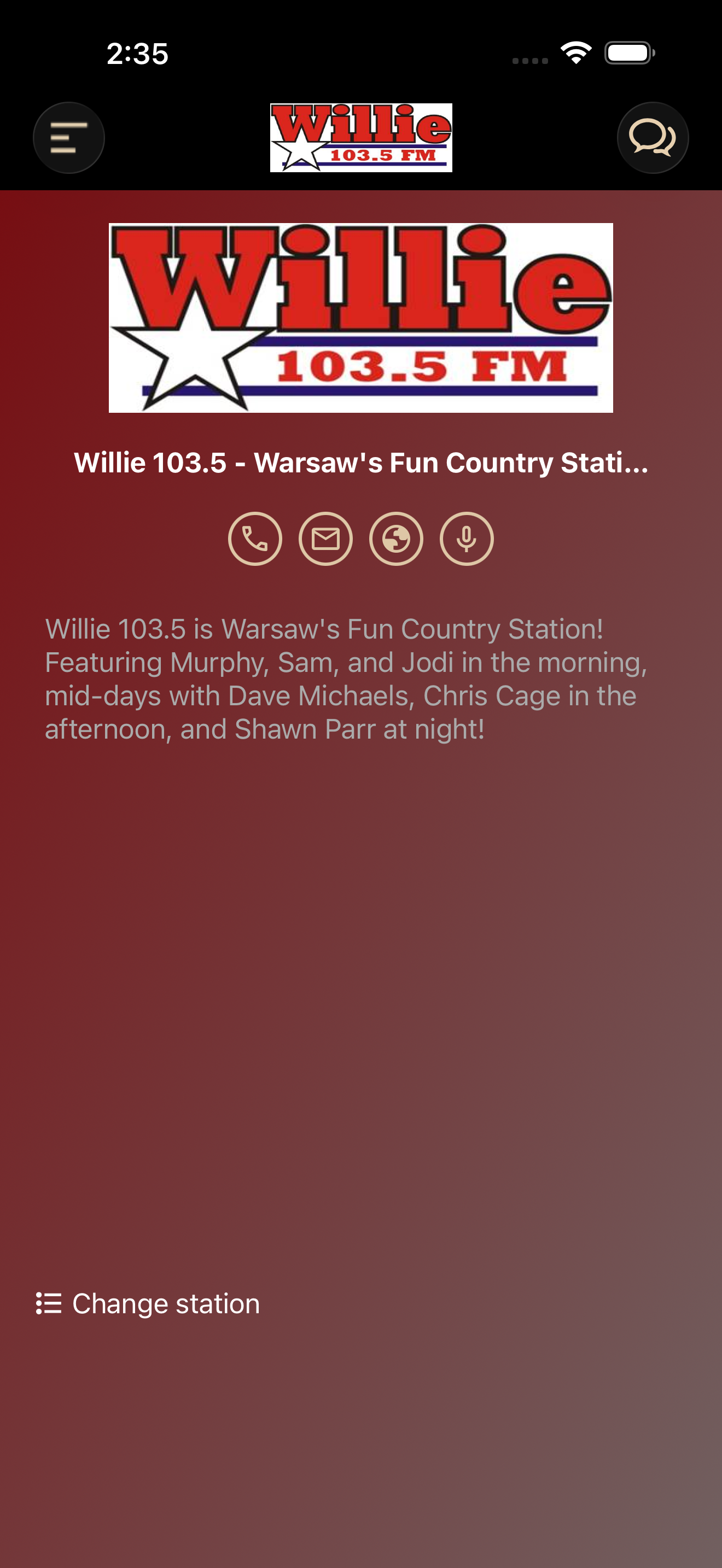 Willie 103.5 screenshot 3