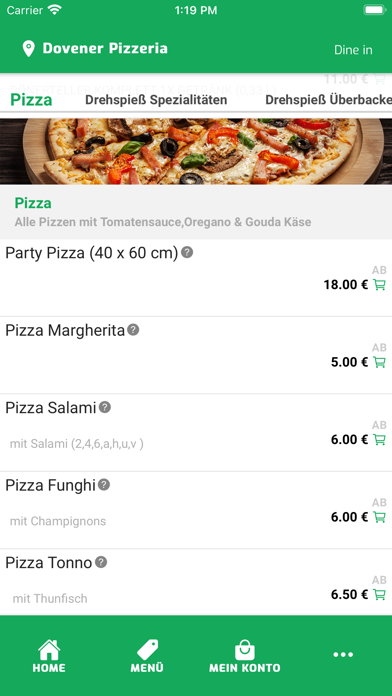 Doverener Pizzeria Screenshot