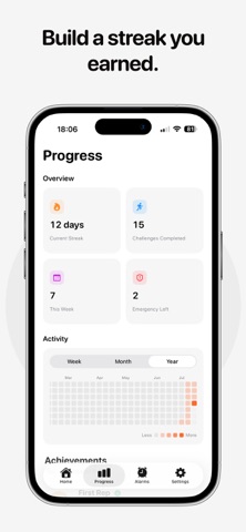 Repwake: No Snooze Alarm Clock iPhone screenshot