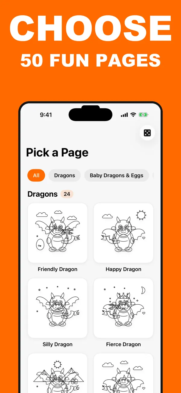 Screenshot #3 pour Dragon Coloring Book Kids