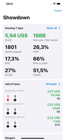 Showdown: Poker Stats Tracker screenshot