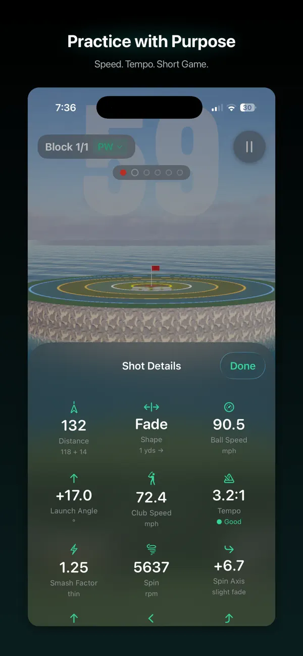 Screenshot #1 pour SwingSpeak: Golf Trainer