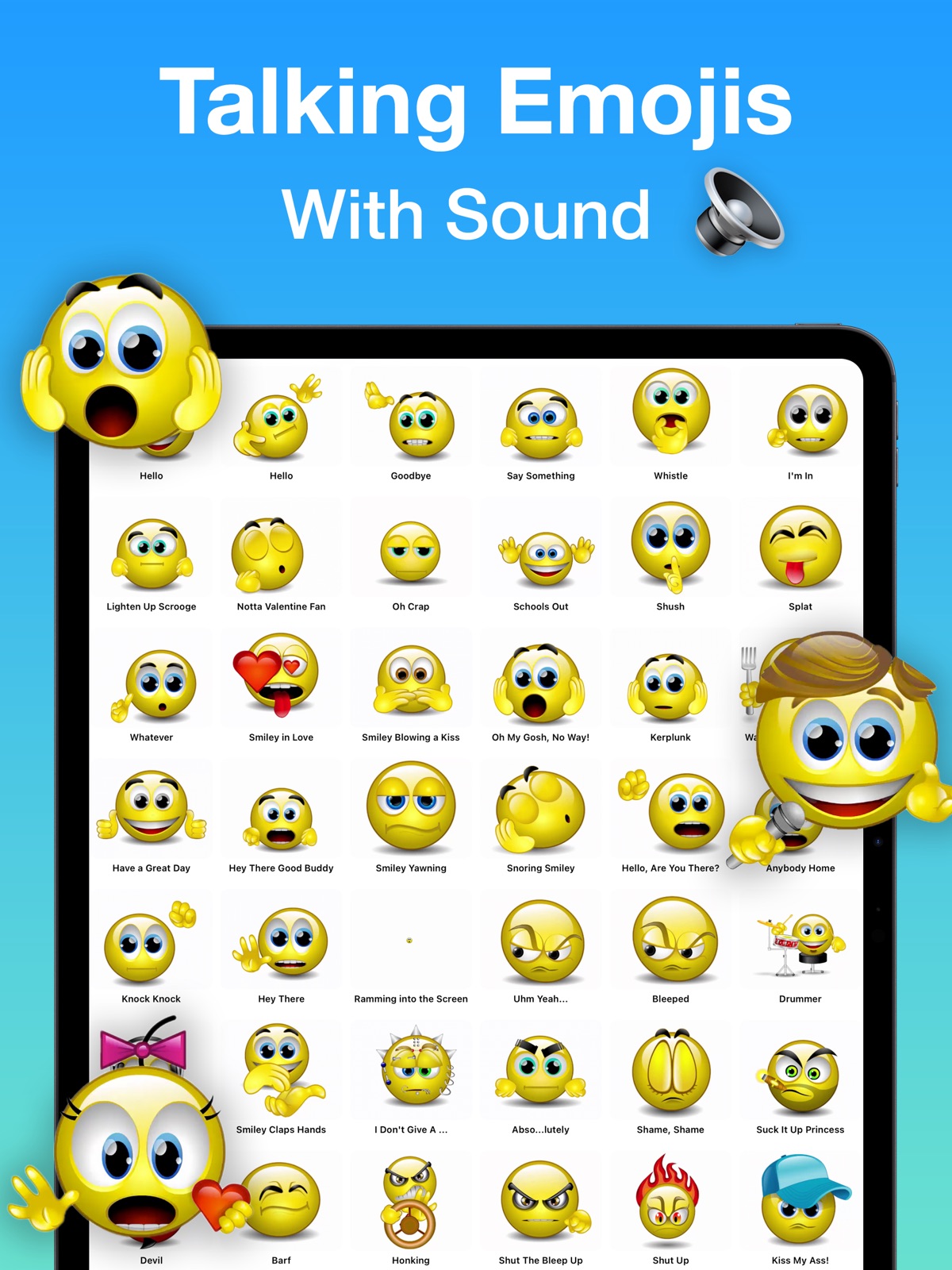 Talking Emojis - Audio Sticker ipad screenshot 1