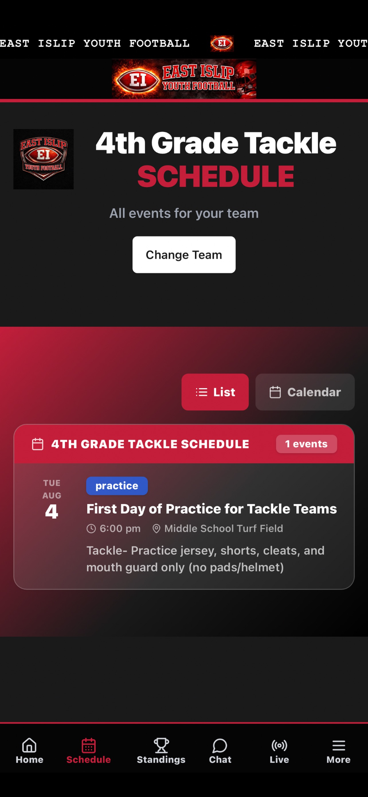 EI Youth Football screenshot 2