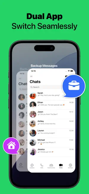 WAMR Backup Message&Dual Chat iPhone screenshot 3