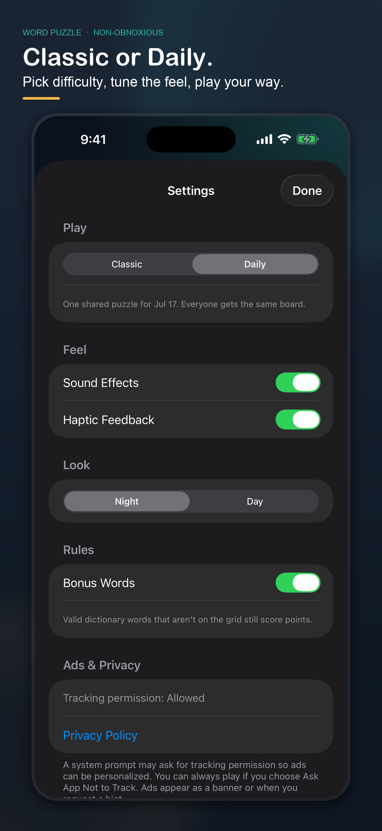 Word Puzzle (Non-Obnoxious) screenshot 5