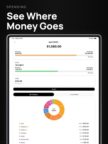 FinPal - Smart Expense Tracker iPad screenshot